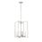 Millennium Luxx 4Lt 20" Pendant, Nickel/Ribbed Etched Opal White