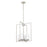 Millennium Luxx 4Lt 20" Pendant, Nickel/Ribbed Etched Opal White