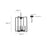 Millennium Luxx 4Lt 20" Pendant, Nickel/Ribbed Etched Opal White