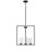 Millennium Luxx 4Lt 20" Pendant, Black/Ribbed Etched Opal White - 95004-MB