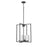 Millennium Luxx 4Lt 20" Pendant, Black/Ribbed Etched Opal White
