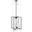 Millennium Luxx 4Lt 20" Pendant, Black/Ribbed Etched Opal White