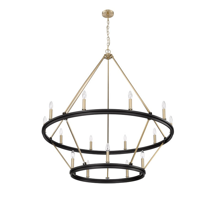 Millennium Lighting Carruth 15Lt Chandelier, Black/Modern Gold