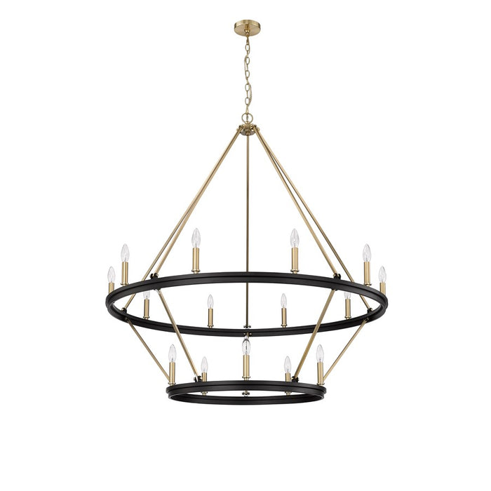 Millennium Lighting Carruth 15Lt Chandelier, Black/Modern Gold