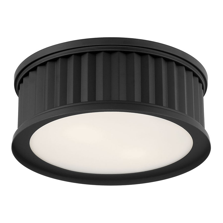 Millennium Lighting Corvella 2 Light Flush Mount, Matte Black - 9502-MB
