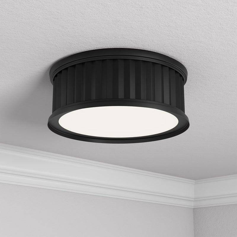 Millennium Lighting Corvella 2 Light Flush Mount, Matte Black