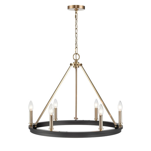 Millennium Lighting Carruth 5Lt Chandelier, Black/Modern Gold - 9506-MB-MG