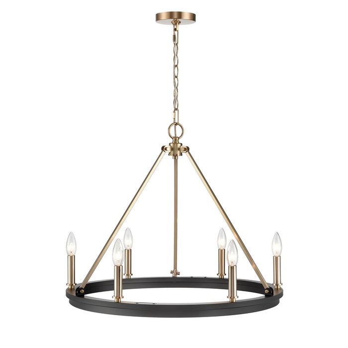 Millennium Lighting Carruth 5Lt Chandelier, Black/Modern Gold - 9506-MB-MG