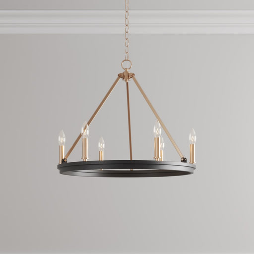 Millennium Lighting Carruth 5Lt Chandelier, Black/Modern Gold