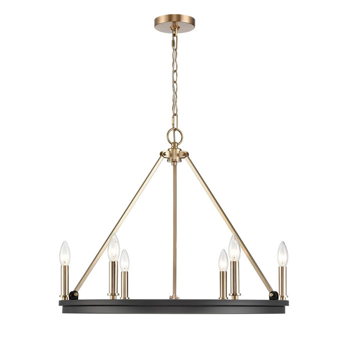 Millennium Lighting Carruth 5Lt Chandelier, Black/Modern Gold