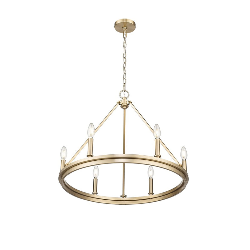 Millennium Lighting Carruth 6Lt Chandelier, Modern Gold