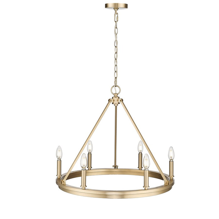 Millennium Lighting Carruth 6Lt Chandelier, Modern Gold
