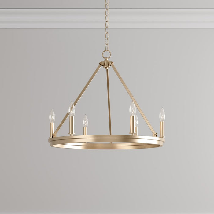 Millennium Lighting Carruth 6Lt Chandelier, Modern Gold