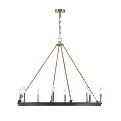 Millennium Lighting Carruth 8Lt Chandelier, Black/Modern Gold