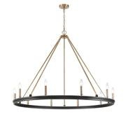 Millennium Lighting Carruth 1Lt Chandelier, Black/Modern Gold - 9510-MB-MG