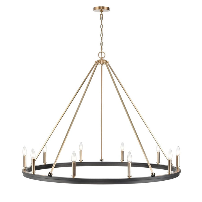 Millennium Lighting Carruth 1Lt Chandelier, Black/Modern Gold