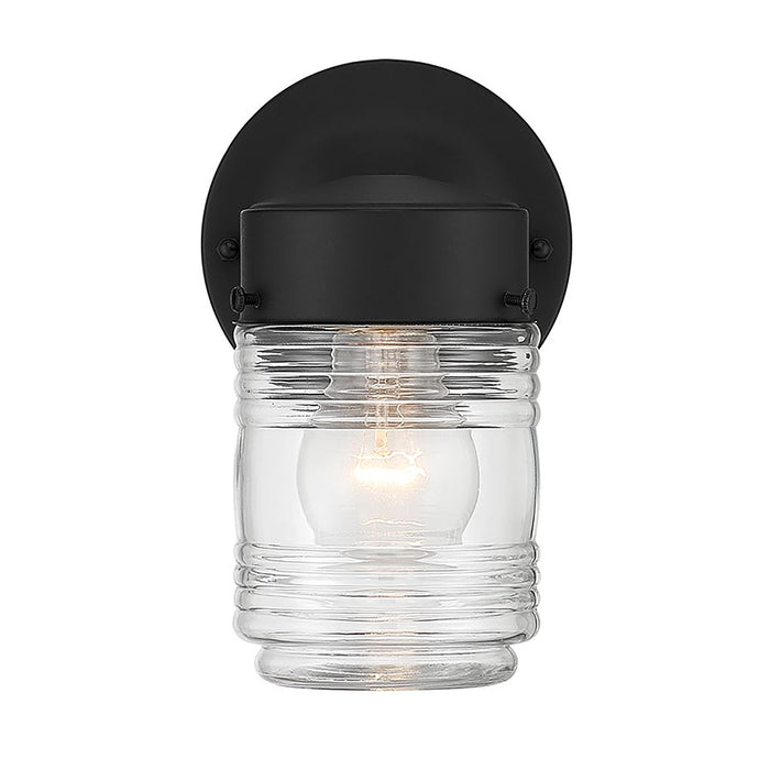 Millennium Lighting Bravyn 1Lt Outdoor Wall Sconce, Black/Clear