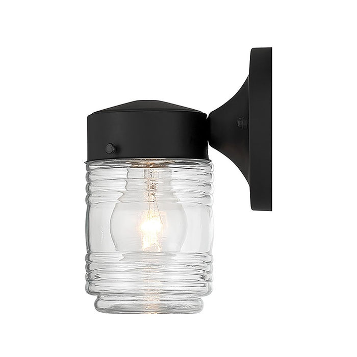 Millennium Lighting Bravyn 1Lt Outdoor Wall Sconce, Black/Clear