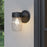 Millennium Lighting Bravyn 1Lt Outdoor Wall Sconce, Black/Clear