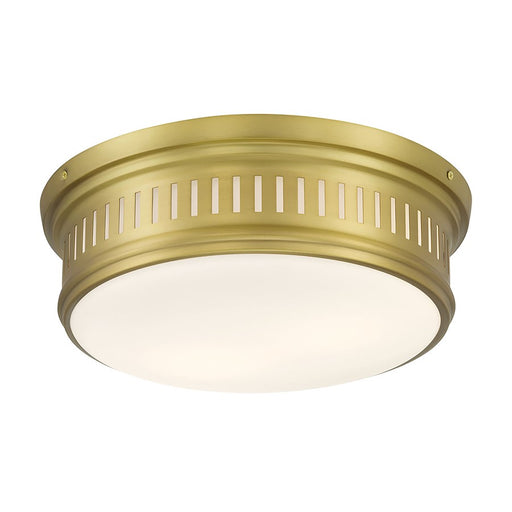 Millennium Lighting Velune 2 Light Flush Mount, Vintage Brass - 95102-VB