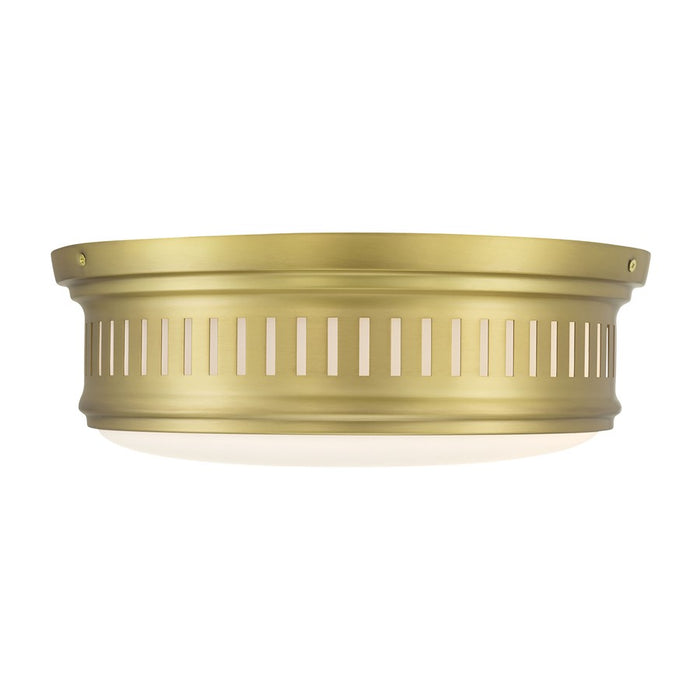 Millennium Lighting Velune 2 Light Flush Mount, Vintage Brass