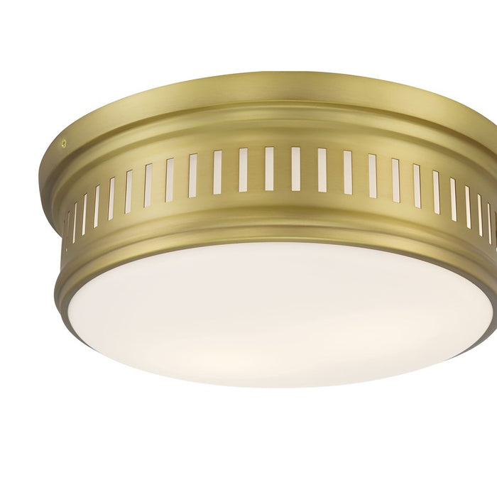 Millennium Lighting Velune 2 Light Flush Mount, Vintage Brass