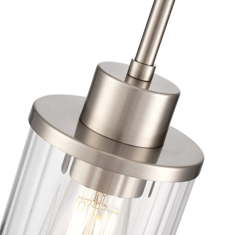 Millennium Lighting Beverlly 1Lt 5" Pendant, Nickel/Clear Beveled