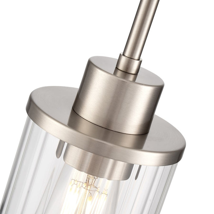 Millennium Lighting Beverlly 1Lt 5" Pendant, Nickel/Clear Beveled