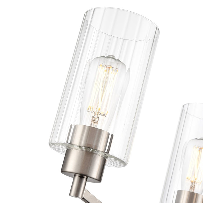 Millennium Lighting Beverlly 3Lt 21" Chandelier, Nickel/Clear Beveled