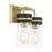 Millennium Marbridge 2Lt Bathroom Vanity Light, Brass/Clear
