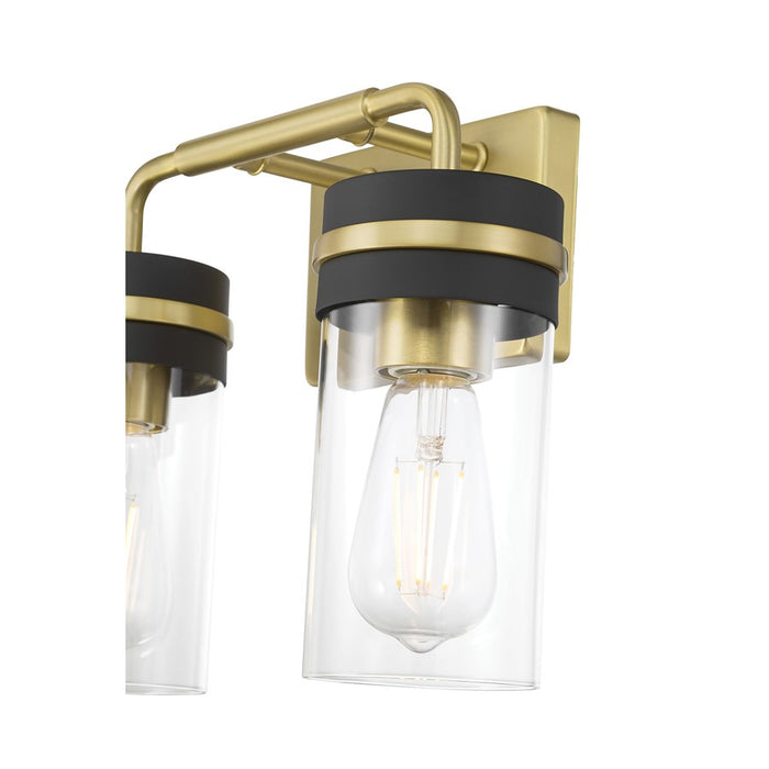 Millennium Marbridge 2Lt Bathroom Vanity Light, Brass/Clear
