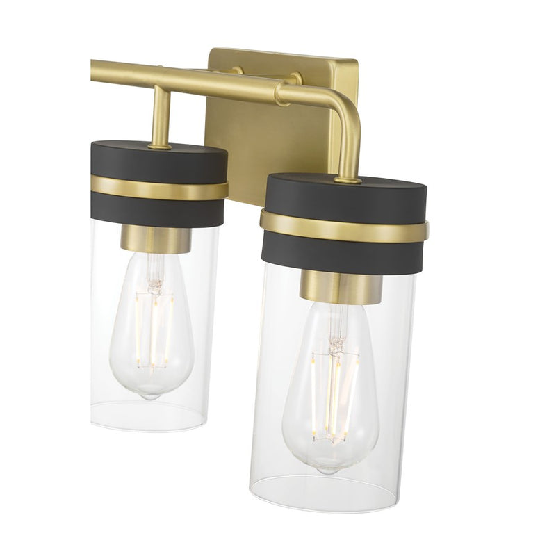 Millennium Marbridge 3Lt Bathroom Vanity Light, Brass/Clear