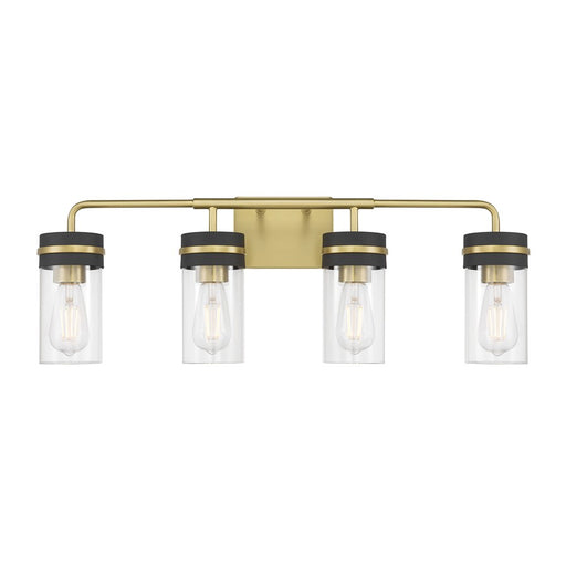 Millennium Marbridge 4Lt Bathroom Vanity Light, Brass/Clear