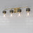 Millennium Marbridge 4Lt Bathroom Vanity Light, Brass/Clear