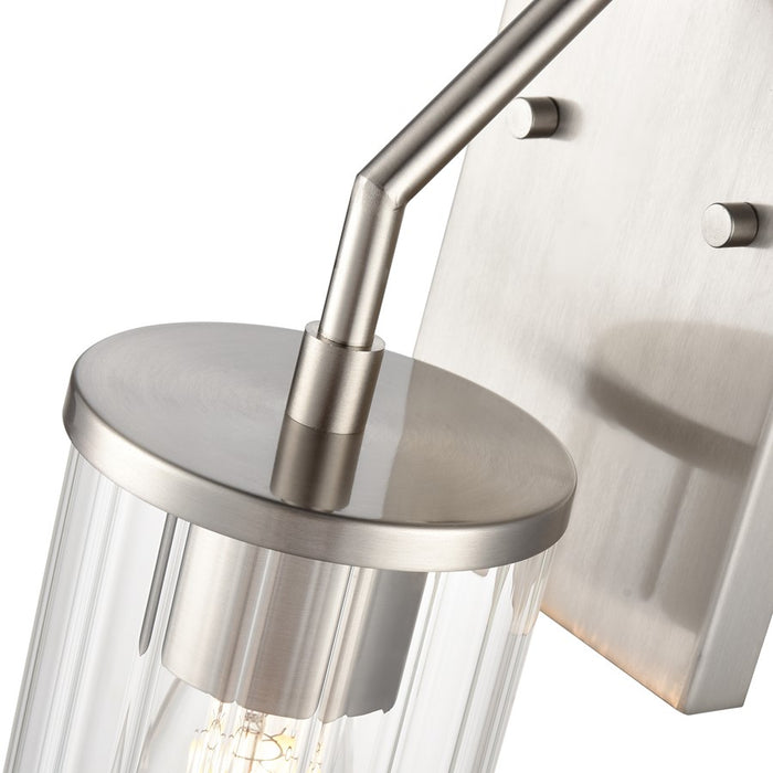 Millennium Lighting Beverlly 1Lt 14" Wall Sconce, Nickel/Clear Beveled