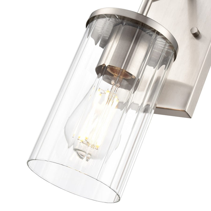 Millennium Lighting Beverlly 1Lt 14" Wall Sconce, Nickel/Clear Beveled