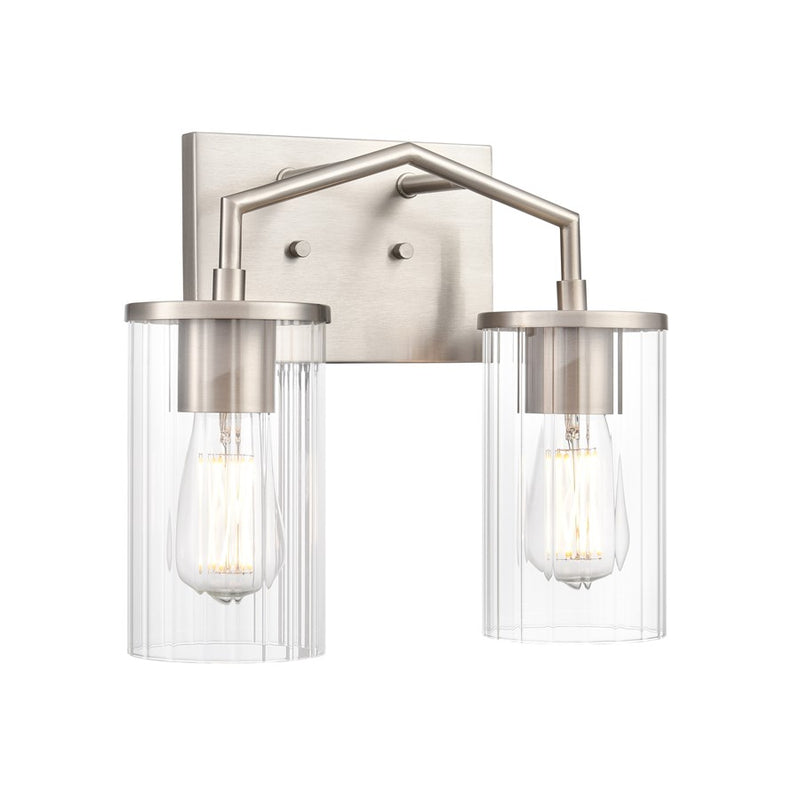 Millennium Lighting Beverlly 2Lt 13" Vanity, Nickel/Clear Beveled - 9522-BN