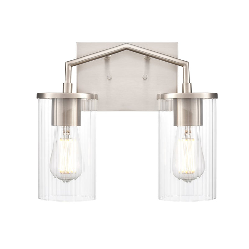 Millennium Lighting Beverlly 2Lt 13" Vanity, Nickel/Clear Beveled