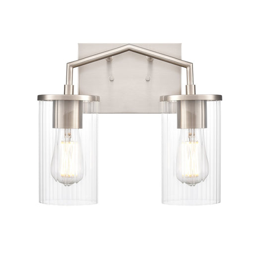 Millennium Lighting Beverlly 2Lt 13" Vanity, Nickel/Clear Beveled