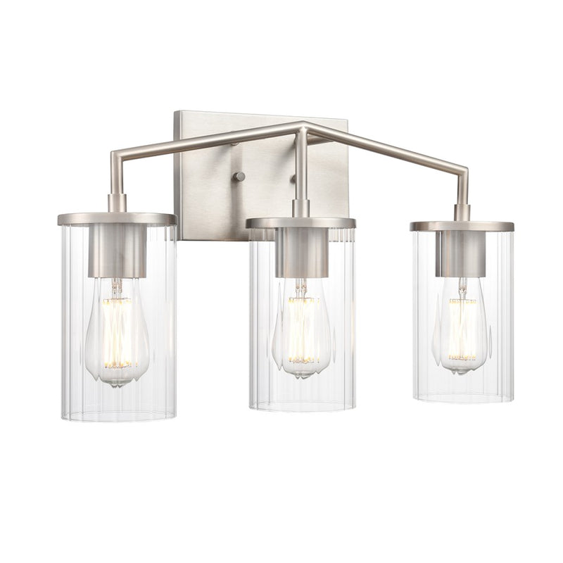 Millennium Lighting Beverlly 3Lt 20" Vanity, Nickel/Clear Beveled - 9523-BN