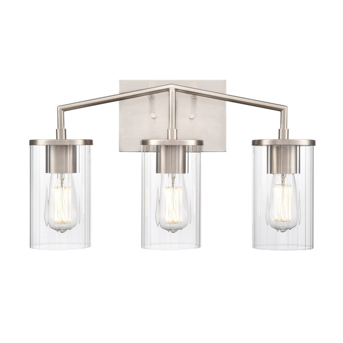 Millennium Lighting Beverlly 3Lt 20" Vanity, Nickel/Clear Beveled