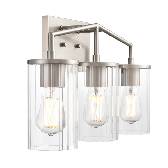 Millennium Lighting Beverlly 3Lt 20" Vanity, Nickel/Clear Beveled