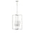 Millennium Luxx 4Lt 28" Pendant, Nickel/Ribbed Etched Opal White