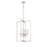 Millennium Luxx 4Lt 28" Pendant, Nickel/Ribbed Etched Opal White