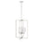 Millennium Luxx 4Lt 28" Pendant, Nickel/Ribbed Etched Opal White