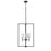 Millennium Luxx 4Lt 28" Pendant, Black/Ribbed Etched Opal White - 96004-MB
