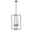 Millennium Luxx 4Lt 28" Pendant, Black/Ribbed Etched Opal White