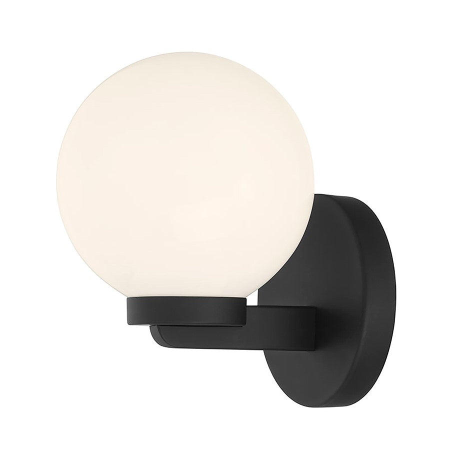 Millennium Lighting Ardeva 1Lt Wall Sconce, Black/Shiny Opal - 97001-MB