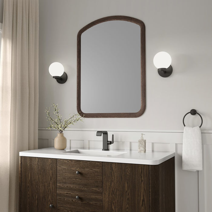 Millennium Lighting Ardeva 1Lt Wall Sconce, Black/Shiny Opal