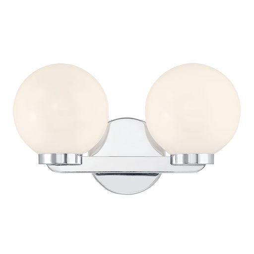 Millennium Ardeva 2Lt Bathroom Vanity Light, Chrome/Shiny Opal